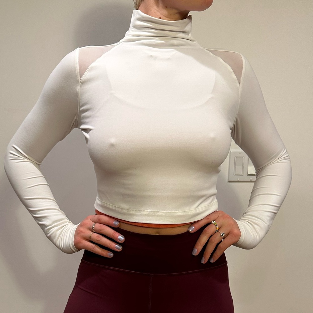 lululemon mock neck long sleeve crop
